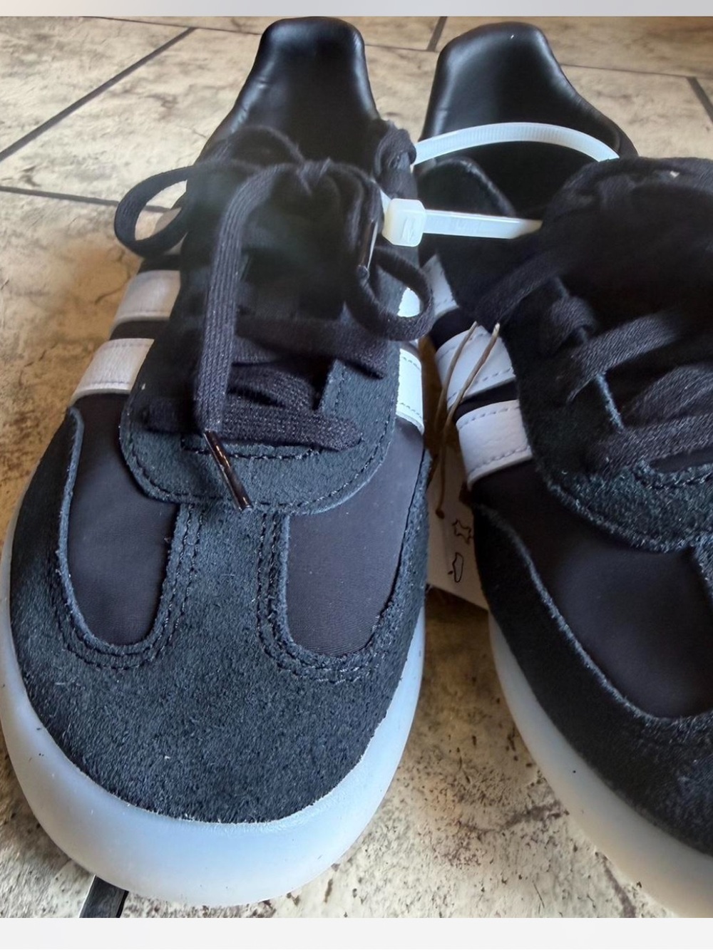 adidas Black Sneakers with White Stripes